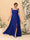 A-Line/Princess Square Neck Sleeveless Plus Size Bridesmaid Dresses With Side Slit & Ruffles