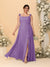 A-Line/Princess Square Neck Sleeveless Plus Size Bridesmaid Dresses With Side Slit & Ruffles