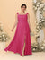 A-Line/Princess Square Neck Sleeveless Plus Size Bridesmaid Dresses With Side Slit & Ruffles
