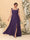 A-Line/Princess Square Neck Sleeveless Plus Size Bridesmaid Dresses With Side Slit & Ruffles