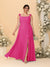 A-Line/Princess Square Neck Sleeveless Plus Size Bridesmaid Dresses With Side Slit & Ruffles