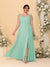 A-Line/Princess Square Neck Sleeveless Plus Size Bridesmaid Dresses With Side Slit & Ruffles