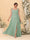 A-Line/Princess Square Neck Sleeveless Plus Size Bridesmaid Dresses With Side Slit & Ruffles