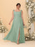 A-Line/Princess Square Neck Sleeveless Plus Size Bridesmaid Dresses With Side Slit & Ruffles