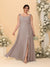 A-Line/Princess Square Neck Sleeveless Plus Size Bridesmaid Dresses With Side Slit & Ruffles