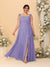 A-Line/Princess Square Neck Sleeveless Plus Size Bridesmaid Dresses With Side Slit & Ruffles