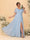 A-Line/Princess V-Neck Short Sleeves Plus Size Bridesmaid Dresses With Side Slit