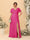 A-Line/Princess V-Neck Short Sleeves Plus Size Bridesmaid Dresses With Side Slit