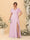 A-Line/Princess V-Neck Short Sleeves Plus Size Bridesmaid Dresses With Side Slit
