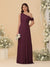 A-Line/Princess One-Shoulder Floor-Length Bridesmaid Dresses With Watteau Train