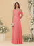 A-Line/Princess One-Shoulder Floor-Length Bridesmaid Dresses With Watteau Train
