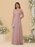 A-Line/Princess One-Shoulder Floor-Length Bridesmaid Dresses With Watteau Train