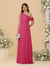 A-Line/Princess One-Shoulder Floor-Length Bridesmaid Dresses With Watteau Train