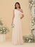 A-Line/Princess One-Shoulder Floor-Length Bridesmaid Dresses With Watteau Train