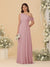 A-Line/Princess One-Shoulder Floor-Length Bridesmaid Dresses With Watteau Train