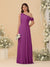 A-Line/Princess One-Shoulder Floor-Length Bridesmaid Dresses With Watteau Train