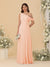 A-Line/Princess One-Shoulder Floor-Length Bridesmaid Dresses With Watteau Train
