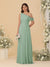 A-Line/Princess One-Shoulder Floor-Length Bridesmaid Dresses With Watteau Train
