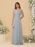 A-Line/Princess One-Shoulder Floor-Length Bridesmaid Dresses With Watteau Train