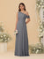 A-Line/Princess One-Shoulder Floor-Length Bridesmaid Dresses With Watteau Train