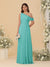 A-Line/Princess One-Shoulder Floor-Length Bridesmaid Dresses With Watteau Train