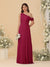 A-Line/Princess One-Shoulder Floor-Length Bridesmaid Dresses With Watteau Train