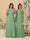 A-Line/Princess One-Shoulder Floor-Length Plus Size Bridesmaid Dresses With Watteau Train