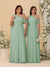 A-Line/Princess One-Shoulder Floor-Length Plus Size Bridesmaid Dresses With Watteau Train