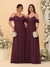 A-Line/Princess V-Neck Spaghetti Straps Chiffon Ruched  Bridesmaid Dresses
