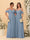 A-Line/Princess V-Neck Spaghetti Straps Chiffon Ruched  Bridesmaid Dresses