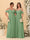 A-Line/Princess V-Neck Spaghetti Straps Chiffon Ruched  Bridesmaid Dresses