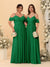 A-Line/Princess V-Neck Spaghetti Straps Chiffon Ruched  Bridesmaid Dresses