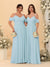 A-Line/Princess V-Neck Spaghetti Straps Chiffon Ruched  Bridesmaid Dresses
