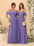 A-Line/Princess V-Neck Spaghetti Straps Chiffon Ruched  Bridesmaid Dresses