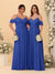 A-Line/Princess V-Neck Spaghetti Straps Chiffon Ruched  Bridesmaid Dresses