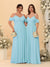 A-Line/Princess V-Neck Spaghetti Straps Chiffon Ruched  Bridesmaid Dresses