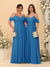 A-Line/Princess V-Neck Spaghetti Straps Chiffon Ruched  Bridesmaid Dresses