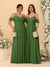 A-Line/Princess V-Neck Spaghetti Straps Chiffon Ruched  Bridesmaid Dresses
