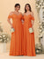 A-Line/Princess V-Neck Spaghetti Straps Chiffon Ruched  Bridesmaid Dresses