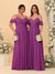 A-Line/Princess V-Neck Spaghetti Straps Chiffon Ruched  Bridesmaid Dresses