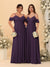 A-Line/Princess V-Neck Spaghetti Straps Chiffon Ruched  Bridesmaid Dresses