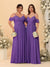 A-Line/Princess V-Neck Spaghetti Straps Chiffon Ruched  Bridesmaid Dresses