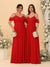 A-Line/Princess V-Neck Spaghetti Straps Chiffon Ruched  Bridesmaid Dresses