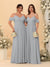 A-Line/Princess V-Neck Spaghetti Straps Chiffon Ruched  Bridesmaid Dresses