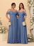 A-Line/Princess V-Neck Spaghetti Straps Chiffon Ruched  Bridesmaid Dresses