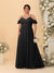 A-Line/Princess V-Neck Spaghetti Straps Chiffon Ruched Plus Size Bridesmaid Dresses