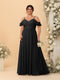 A-Line/Princess V-Neck Spaghetti Straps Chiffon Ruched Plus Size Bridesmaid Dresses