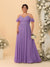 A-Line/Princess V-Neck Spaghetti Straps Chiffon Ruched Plus Size Bridesmaid Dresses