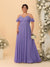 A-Line/Princess V-Neck Spaghetti Straps Chiffon Ruched Plus Size Bridesmaid Dresses