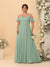 A-Line/Princess V-Neck Spaghetti Straps Chiffon Ruched Plus Size Bridesmaid Dresses